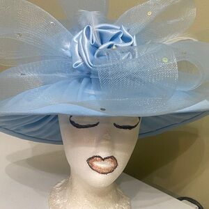 Beautiful Baby Blue Dress Hat / Church Hat by Lisa Rene’
